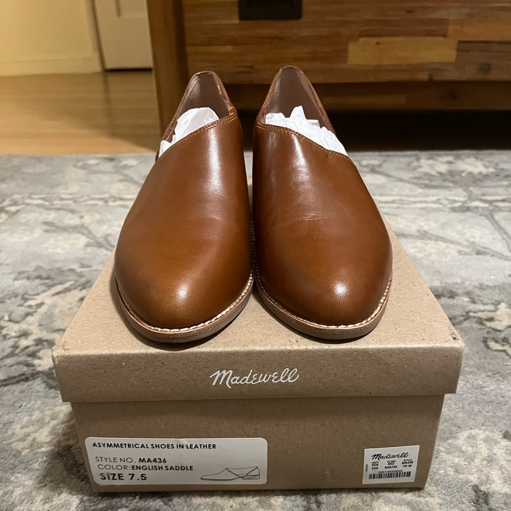 Madewell asymmetrical heel/bootie cognac